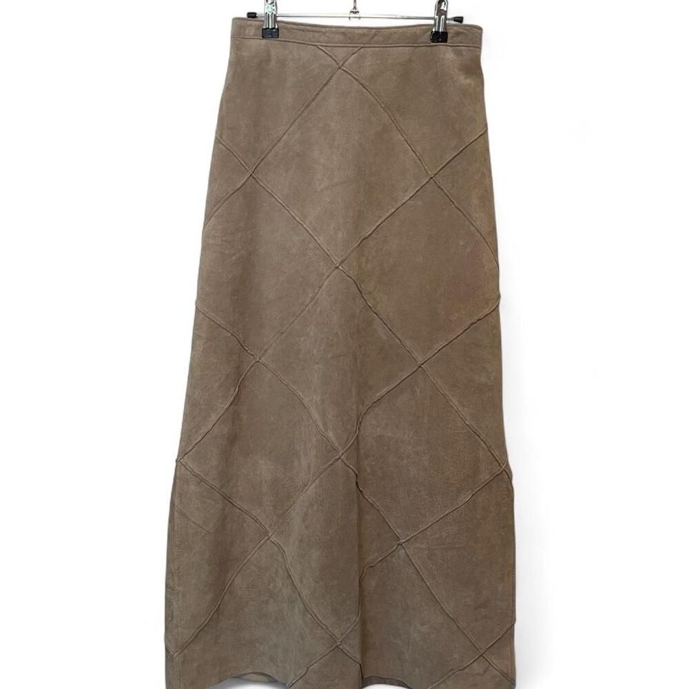 ✨ VINTAGE 70s / Y2K SUEDE PATCHWORK MAXI SKIRT ✨